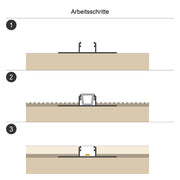 EVN Lichttechnik - Mechanisches Zubehör/Ersatzteile für Leuchten Fliesenprofil APFL2AM300 incl. Abdeckung
