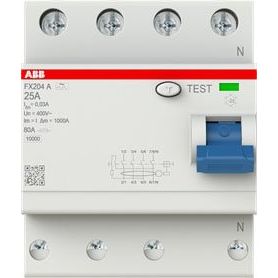 ABB Stotz S&J - Fehlerstrom-Schutzschalter FI-Schutzschalter FX204 A-25/0.03 Typ A, 25A, 30mA