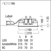 Zumtobel Group - Downlight/Strahler/Flutlicht LED-Einbauleuchte P-INFQ190L #60818603 2700-6500K