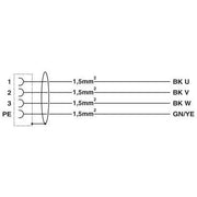 Phoenix Contact - Energiekabel < 1 kV, für ortsveränderlichen Einsatz Kabelstecker K-3E - OE/2,#1619298 kunststoffumspritzt − 2 Stück