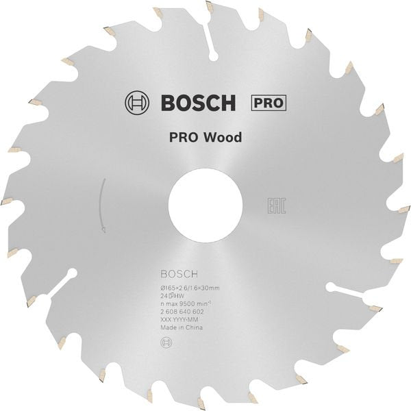 Bosch - Kreissägeblatt PRO Wood Kreissägeblatt, 2608640602 165 x 2,6 x 30 mm