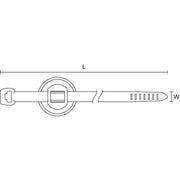 HellermannTyton - Kabelbinder Befestigungsbinder 155-42002(500) 200x4,6 schwarz − 500 Stück