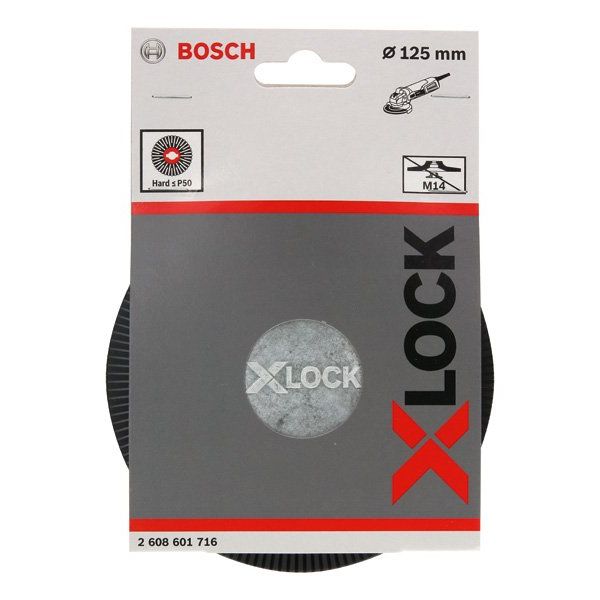 Bosch - Stützteller für Schleifwerkzeug PRO Stützteller X-Lock, 2608601716 hart, 125 mm