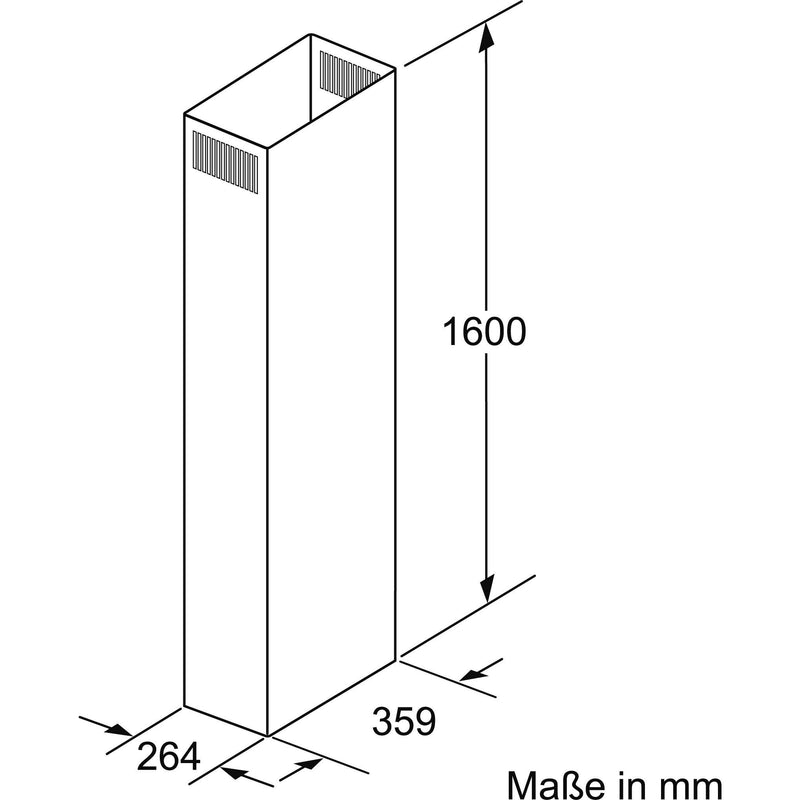 Bosch - Zubehör/Ersatzteile für Dunstabzugshauben Kaminverlängerung DHZ1256 1600mm