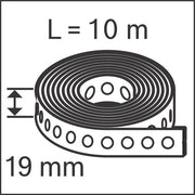 Bosch - Kabelbinder PRO FMS-19 Lochband, 1600A032GL 10 m x 19 mm − 10 Stück