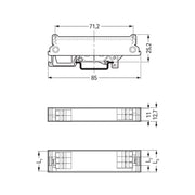 WAGO - Elektronik-Leergehäuse Strangprofil 288-600 85mm