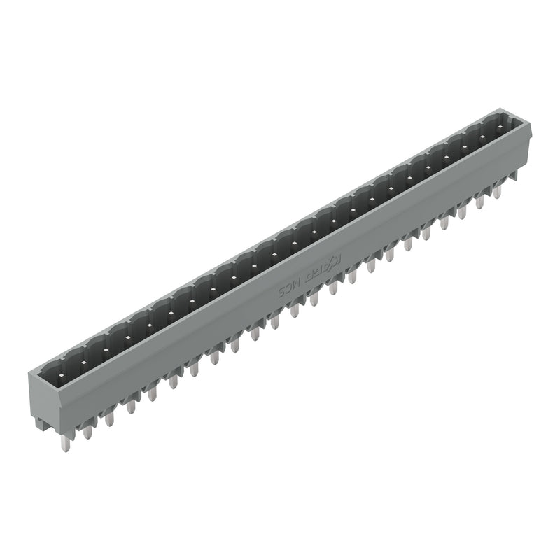WAGO - Leiterplattensteckverbinder THT-Stiftleiste Lötstift 231-183/001-000 1,2x1,2,gerade,grau − 50 Stück