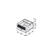WAGO - Steckklemme Verb.dosenklemme 243-304 lgr 4x0,6-0,8mm − 100 Stück