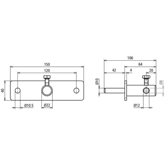 DEHN - Zubehör/Ersatzteile für Erdung und Blitzschutz Abspannkloben ASK8150402XB10.5V2A f. Rd 8mm NIRO