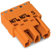 WAGO - Steckverbinder für steckbare Gebäudeinstallation Stiftteil 770-1353 3p,2L orange − 100 Stück