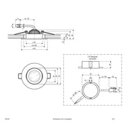 EVN Lichttechnik - Downlight/Strahler/Flutlicht LED Einbauleuchte 230V S061502 830, dim., chr.matt
