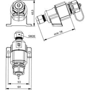 Telegärtner - Kommunikationsanschlussdose Kupfer Industrie STX V1 AP-Dose 100007446 RJ45 Modul A Cat.6A