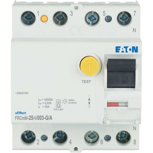 Eaton - Fehlerstrom-Schutzschalter FI-Schalter FRCMM-25/4/003-G/A 25A 30mA 4polig − 1 Stück by Eaton
