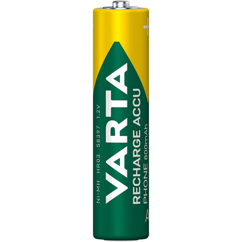 Varta Cons.Varta - Akku für Mobiltelefon und schnurloses Telefon Recharge Accu Phone AAA 58398 Bli.2 1,2V/800mAh/NiMH