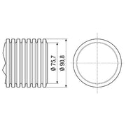 Maico - Spiralschlauch aus Kunststoff nicht isoliert Felxrohr MA-FR90 flex, 50m, DN90