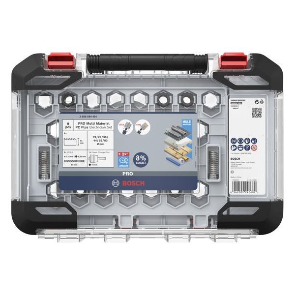 Bosch Power Tools - Werkzeugset PRO Multi Material PC Plus 2608594424VE(9) Lochsägen-Set 19-83  − 1 Packung