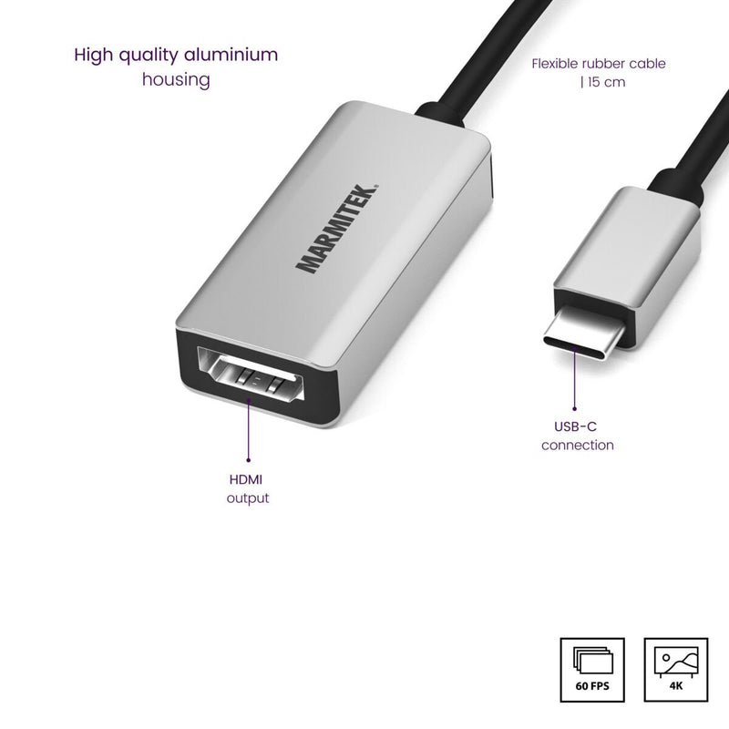 MARMITEK - Zubehör/Ersatzteile für Unterhaltungselektronik Adapter USB Typ C MARMITEK ConUSB-C/HD zu HDMI