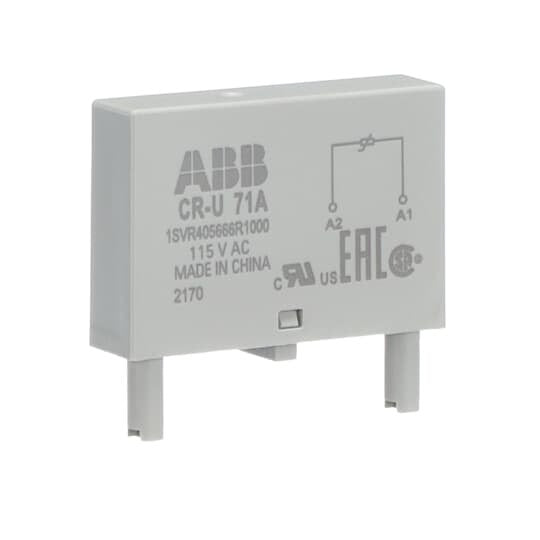 ABB Stotz S&J - Zubehör/Ersatzteile für Schaltrelais Steckmodul CR-U 71A ohne LED, 115VAC − 10 Stück