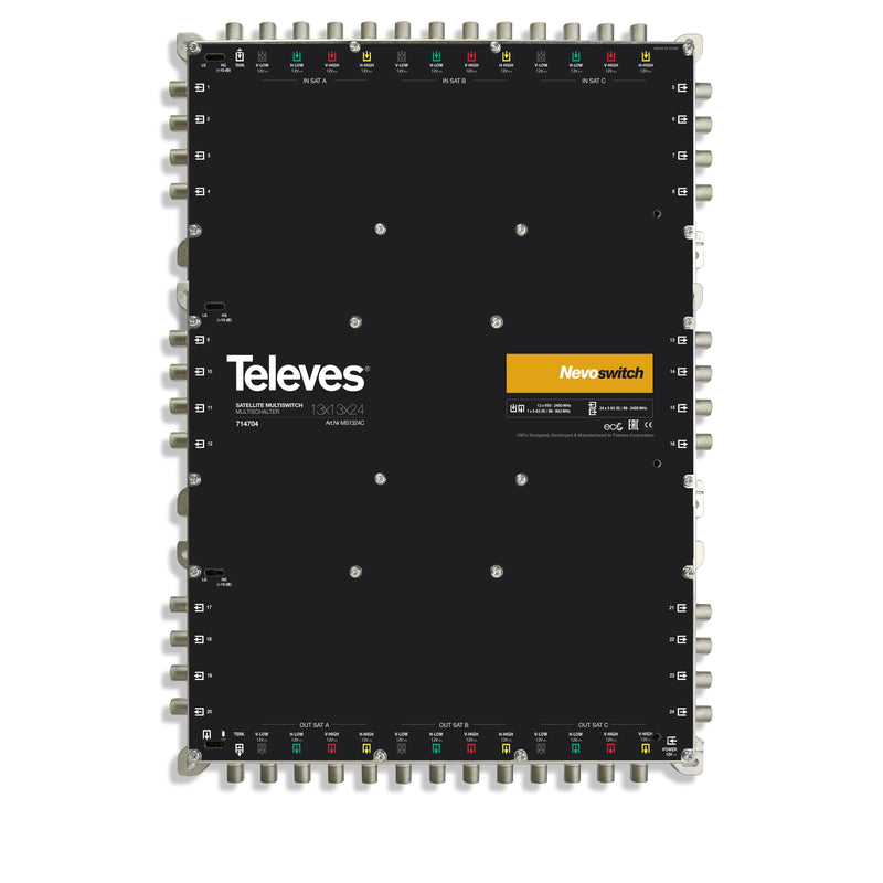 Televes - Multischalter 13 in 24 Guß MS1324C NEVO kaskadierb.o.NT