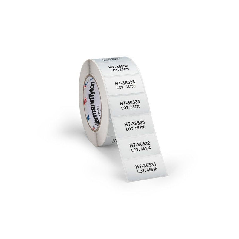 HellermannTyton - Kennzeichnungsmaterial Etiketten TAG63TD1-1204-SR 63,5x38,1mm − 12 Stück
