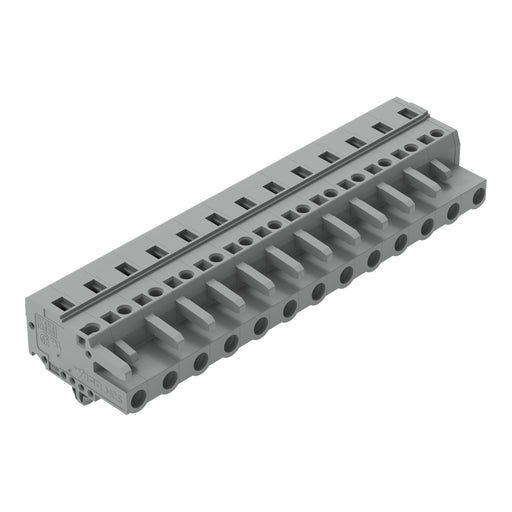 WAGO - Kabelsteckverbinder für Leiterplattensteckverbinder 1-Leiter-Federleiste 231-213/008-000 CAGECLAMP,2,5 mm²,gr − 10 Stück