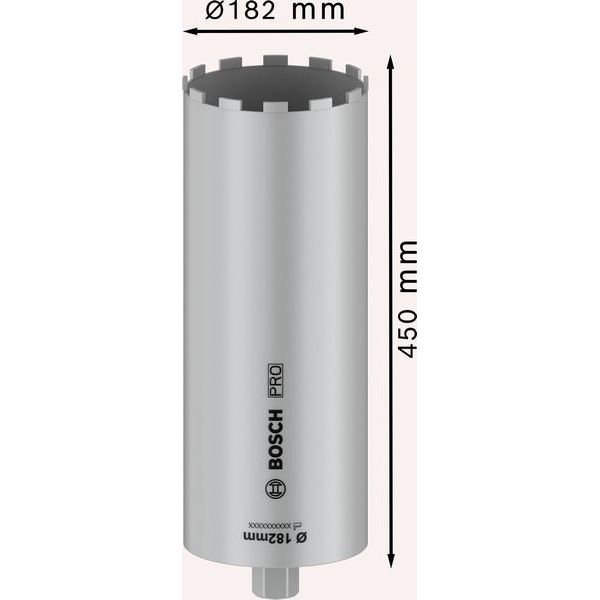 Bosch - Bohrkrone PRO Nassbohrkrone, 182 x 2608601800 450 mm 1 1/4