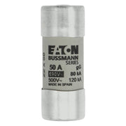 Eaton - Zylindrische Sicherung Sicherungseinsatz Nieders. CYL GG 22,#C22G50S 50A AC 690V 80kA − 10 Stück