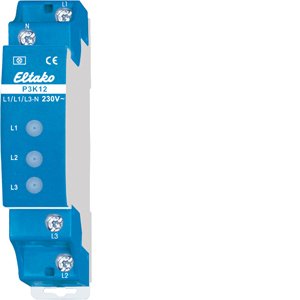 Eltako - Phasenüberwachungsgerät Phasenkontrolleuchte P3K12-230V 3xLED rt