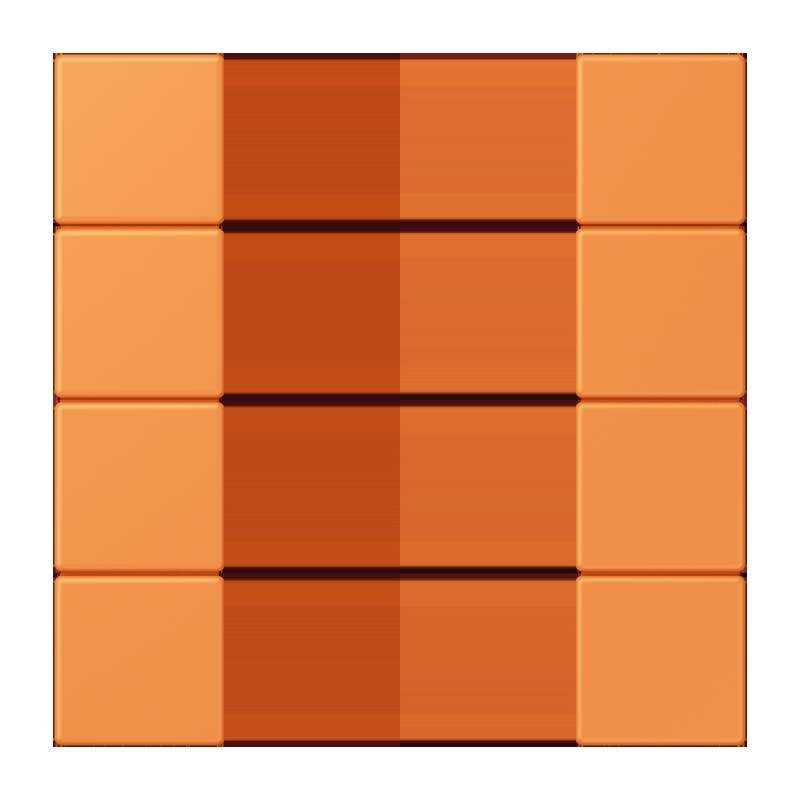 Jung - Abdeckung/Bedienelement für Installationsschalterprogramme Tastensatz 4fach LC 504 TSA 225 orange clair