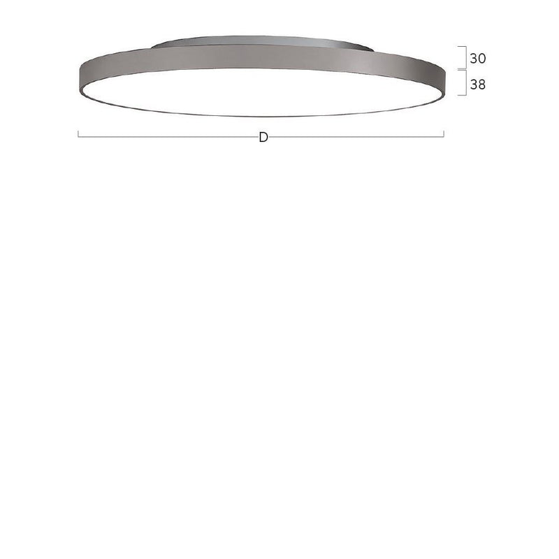 Lightnet - Decken-/Wandleuchte LED-Anbauleuchte BX5OSE-840M-D600 4000K, silber
