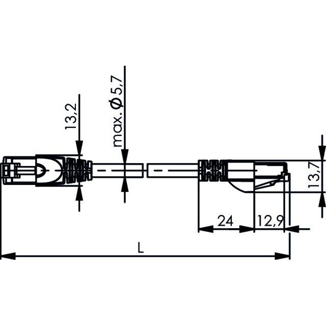 Telegärtner - Patchkabel Kupfer Patchkabel F/UTP 5E 100008570 ge 3,0m HF