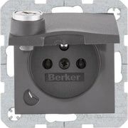 Berker - Steckdose m. Erdstift 6768111606 S.1,anth,ma