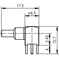 Telegärtner - Koax-Steckverbinder Kabelwinkelanschluss 100021316 f.Gedr.Sch.(RG316/U) − 5 Stück