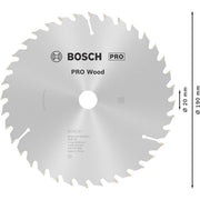 Bosch - Kreissägeblatt PRO Wood Kreissägeblatt, 2608640613 190 x 2,6 x 20 mm