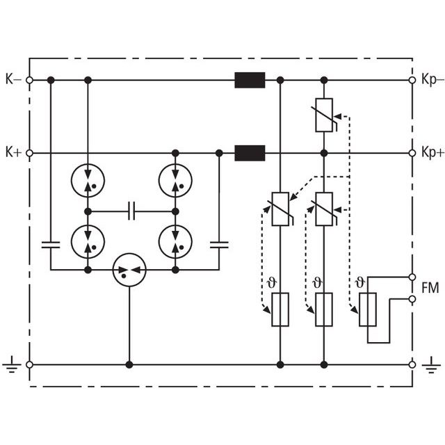 DEHN - Kombi-Ableiter für Informations-/MSR-Technik Kombi-Ableiter BVT KKS ALD 75 Blitzductor VT