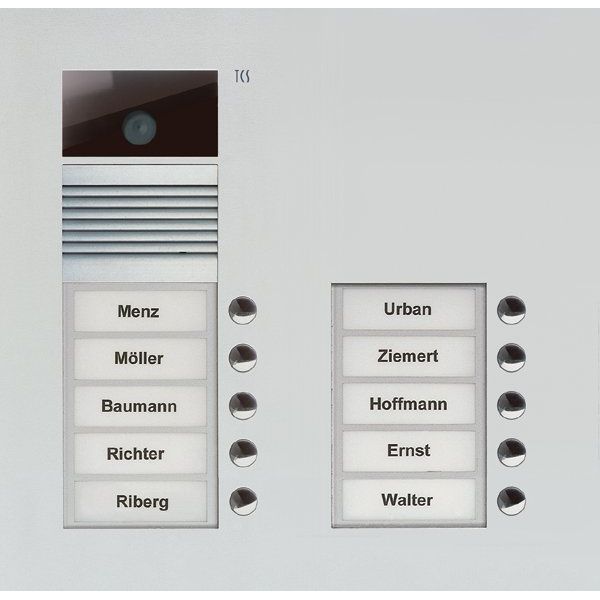 TCS Tür Control - Türstation für Türkommunikation Video-Außenstation Color AVU15100-0010 zweispaltig, f.10WE  − 1 Stück
