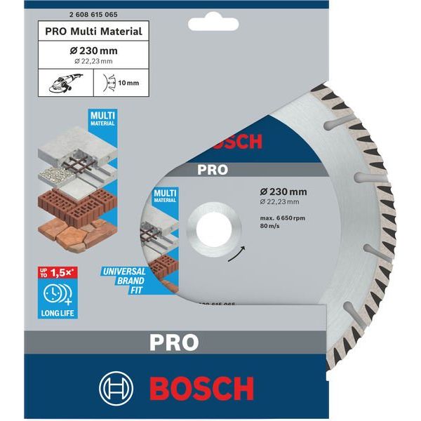 Bosch - Trenn-/Schleifscheibe PRO Multi Material 2608615065 Diamanttrennscheibe