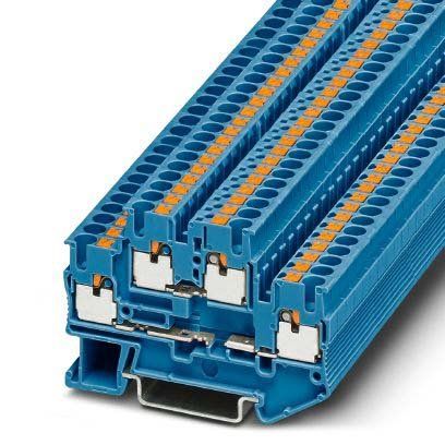 Phoenix Contact - Durchgangs-Reihenklemme Bauelementreihenklemme PTTB 2,5-2BE BU − 500 Stück