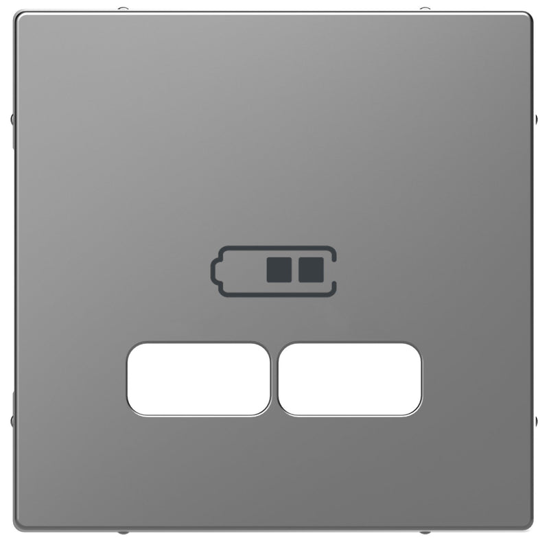 Merten - Einsatz/Abdeckung für Kommunikationstechnik Zentralplatte eds MEG4367-6036 f.USB Ladest.Einsatz