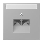 Jung - Einsatz/Abdeckung für Kommunikationstechnik Abdeckung für IAE/UAE LC 969-2 NAUA 204 gris moyen (32012)