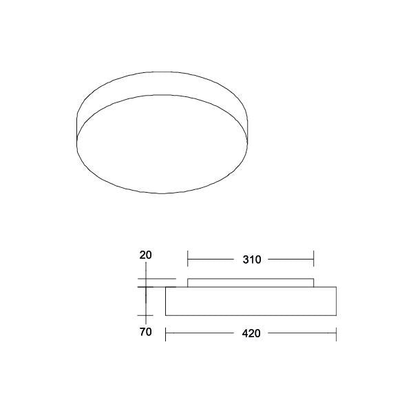 Brumberg Leuchten - Decken-/Wandleuchte LED-Anbauleuchte 58214003 3000K
