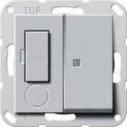 Gira - Steckdose Fused outlet 13A Kontroll. 278726 abschaltbar alu