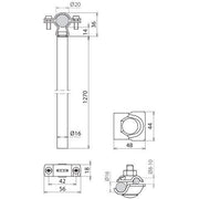 DEHN - Distanzhalter für Blitzschutz Distanzhalter DIDHPAE20D161270ALV2