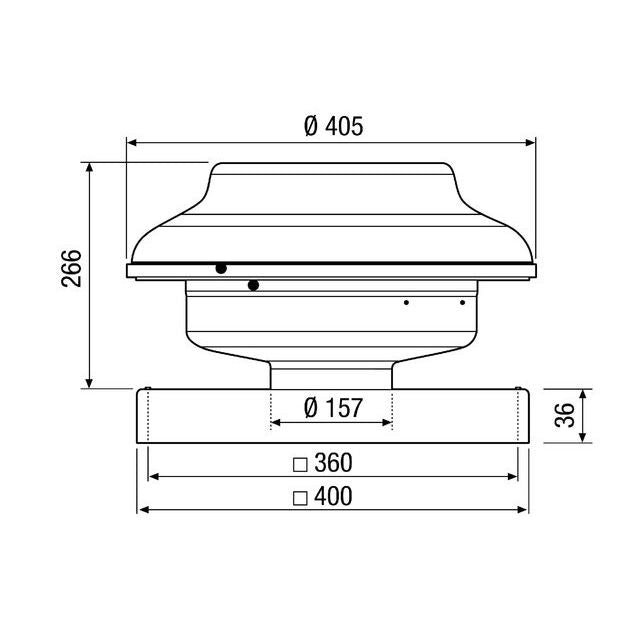 Maico - Ventilator für Dacheinbau Radial-Dachventilator EHD 16 DN 160