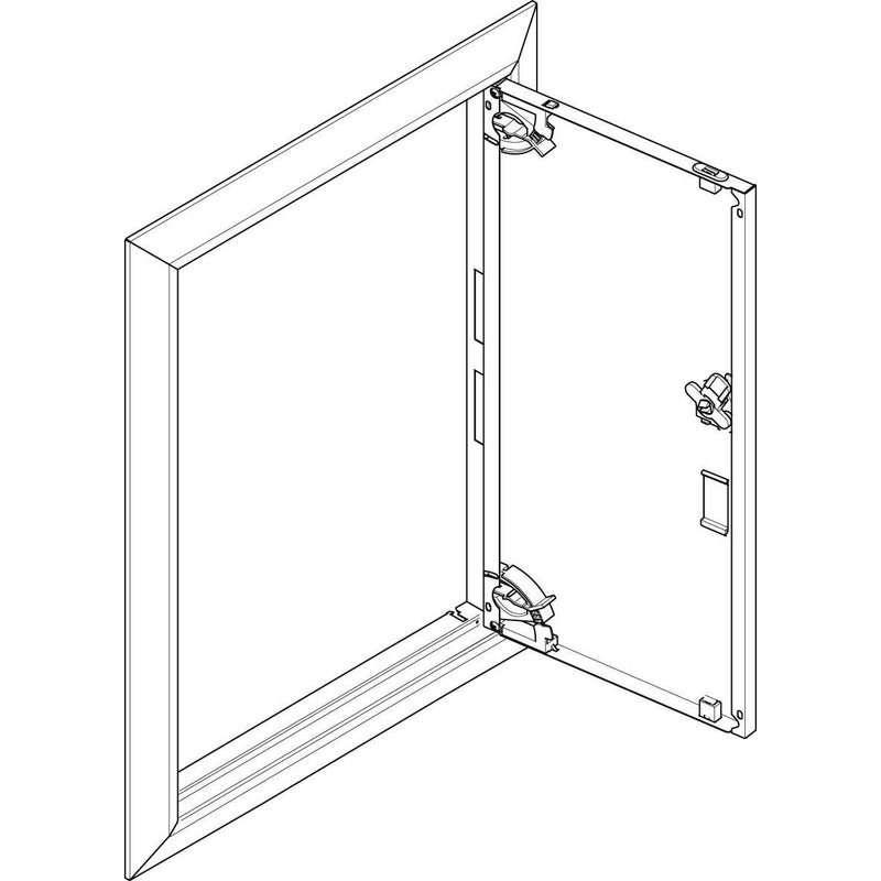 ABN - Tür/Bedientableau (Schaltschrank) Blendrahmen mit Volltüre GBRU13T f.Flachvert.,1x3reih
