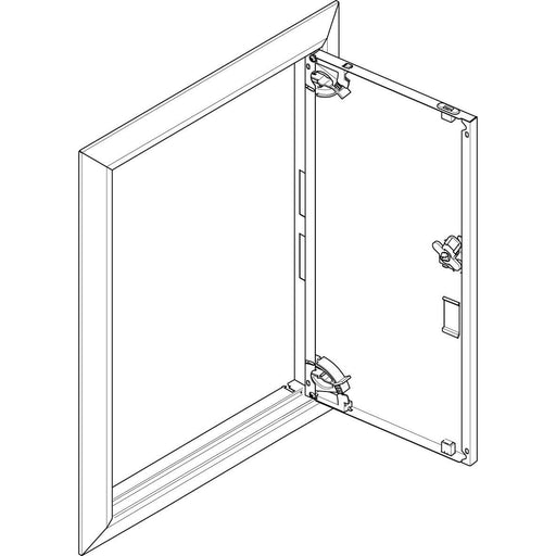 ABN - Tür/Bedientableau (Schaltschrank) Blendrahmen mit Volltüre GBRU13T f.Flachvert.,1x3reih