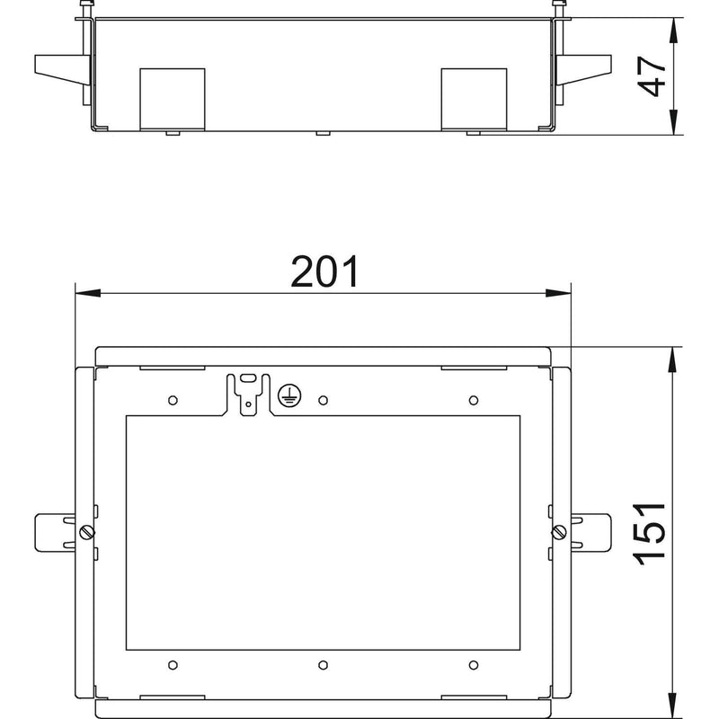 OBO Bettermann - Dose, Gehäuse für Montage in der Wand/Decke UP-Träger WG-UK3 3-fach, St, FS