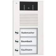 TCS Tür Control - Türstation für Türkommunikation Video color Außenstation AVD14033-0018 3Tast 1reih.AP ws