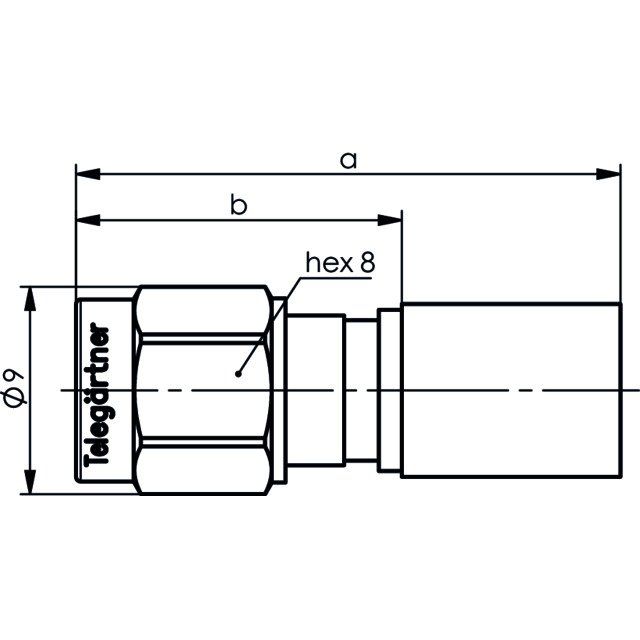 Telegärtner - Koax-Steckverbinder SMA-Kabelstecker cr/cr 100024637 G30 (1.5/3.8) − 5 Stück