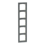 Merten - Abdeckrahmen Decor-Rahmen 5-fach MEG4050-3669 Schiefer/aluminium